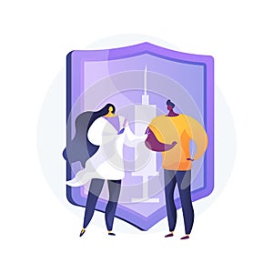 Vaccination of adults abstract concept vector illustration photo