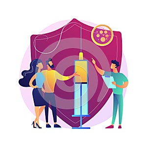 Vaccination of adults abstract concept vector illustration photo