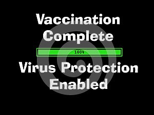 Vaccination complete, virus protection Enabled