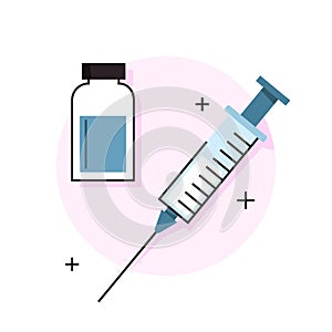 Vaccination concept. Idea of vaccine injection for protection