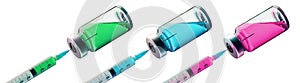 Vaccination concept image with Coronavirus SARS-CoV-2 virus vaccine - isolated