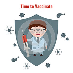 Vaccination concept poster