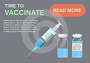Vaccination concept. Time to vaccinate.