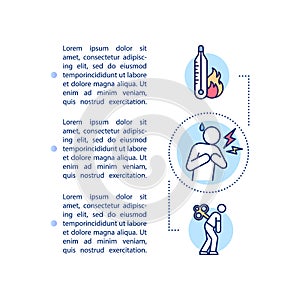 Vaccination contraindications concept icon with text photo