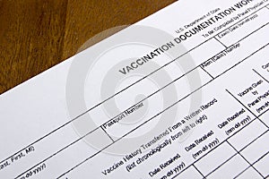 Vaccination Documentation Worksheet