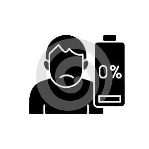 Vaccination effect black glyph icon