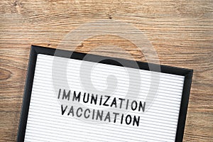 Vaccination immunization terms. medical concept