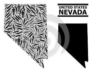 Vaccination Mosaic Map of Nevada State