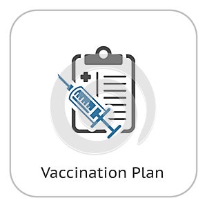 Vaccination Plan Flat Icon