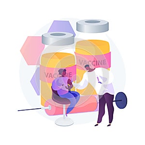 Vaccination of preteens and teens abstract concept vector illustration.