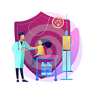 Vaccination of preteens and teens abstract concept vector illustration.