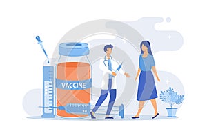 Vaccination of preteens and teens abstract concept vector illustration. Older children immunization, photo