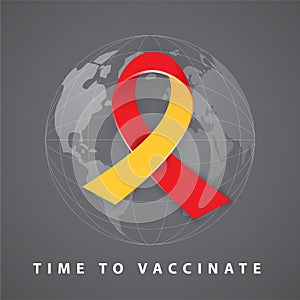 Vaccination promo. Vaccine saves lives
