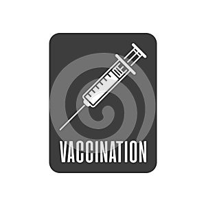 Vaccination syringe cartoon icon