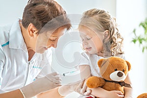 Vaccination to a child