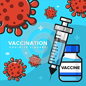 Vaccine Covid 19 For Corona virus Background Design