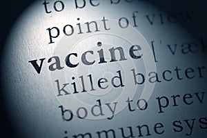 Definition of the word vaccine