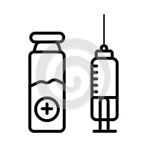 Vaccine icon vector illustration photo