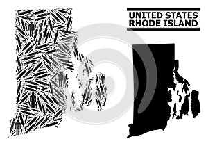 Vaccine Mosaic Map of Rhode Island State