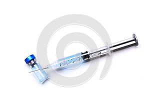 Vaccine for Pandemic Prevention on White Background