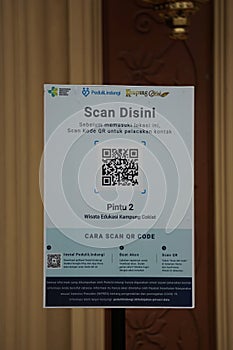 Vaccine scan QR code for visitor