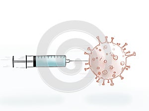 Vaccine shot against coronavirus pandemic