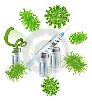 Vaccine Syringe Virus Vaccination Medical Concept