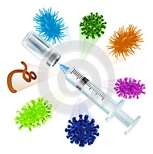 Vaccine Syringe Virus Vaccination Medical Concept