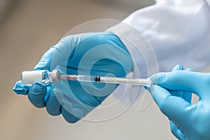 Vaccine for vaccination, medical immunization for patient treatment from disease such as coronavirus, covid-19, cervical cancer photo