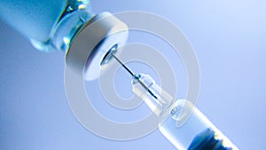 Vaccine vial dose flu shot drug needle syringe