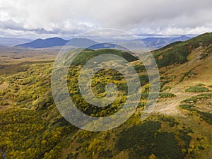 The Vachkazets mountains range in the colors of autumn photo