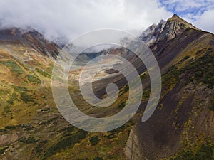 The Vachkazets mountains range in the colors of autumn photo