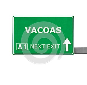 VACOAS road sign isolated on white