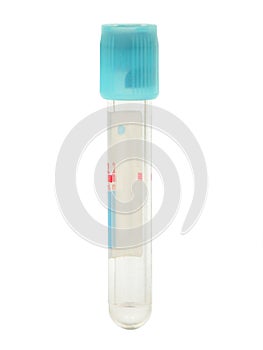 Vacuum blood collection tube with anticoagulant photo