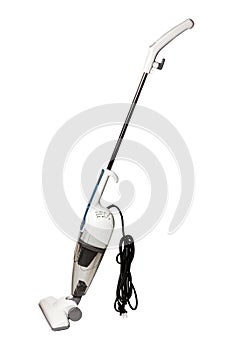 A vacuum cleaner with a detachable handle isolated