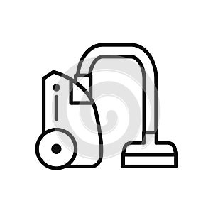 Vacuum Cleaner Icon Black And White Illustration
