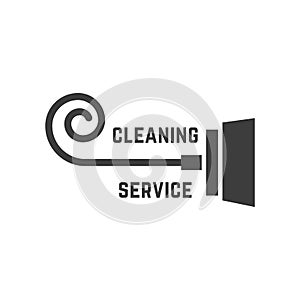 Vacuum cleaner like cleaning service logo