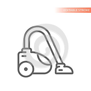 Vacuum cleaner line vector icon