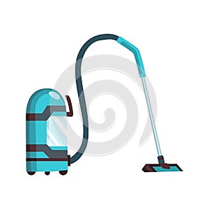 Vacuum cleaner modern icon. Carpet cleaner item or washing robot cyclone. Cartoon vector cleaning equipment for home