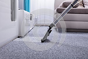 Vacuum Cleaner Over Carpet