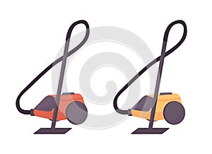Vacuum cleaner semi flat color vector object set photo