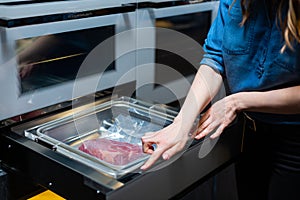 vacuum cleaner and vacuum packaging of meat products