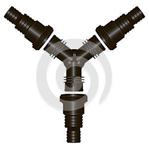 Vacuum Hose Y Connector