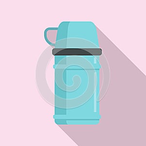 Vacuum insulated container icon, flat style