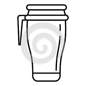 Vacuum insulated water bottle icon, outline style