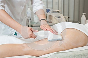 Vacuum massage in beauty clinic