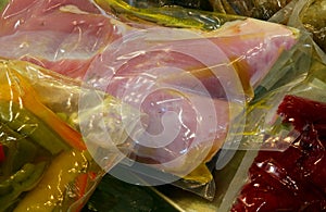 vacuum-packed food in bags with the long-term and low-temperature technique