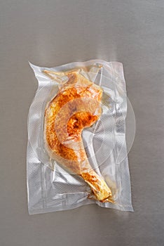 Vacuum sealed chicken thigh