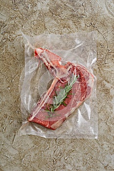 Vacuum sealed lamb chop
