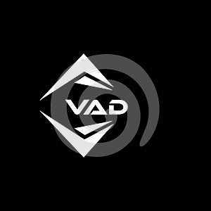 VAD abstract technology logo design on Black background. VAD creative initials letter logo concept